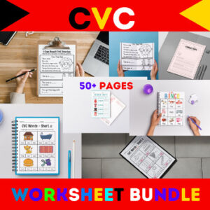 Early Literacy Bundle: CVC Words, Reading, Writing & Bingo Activities"